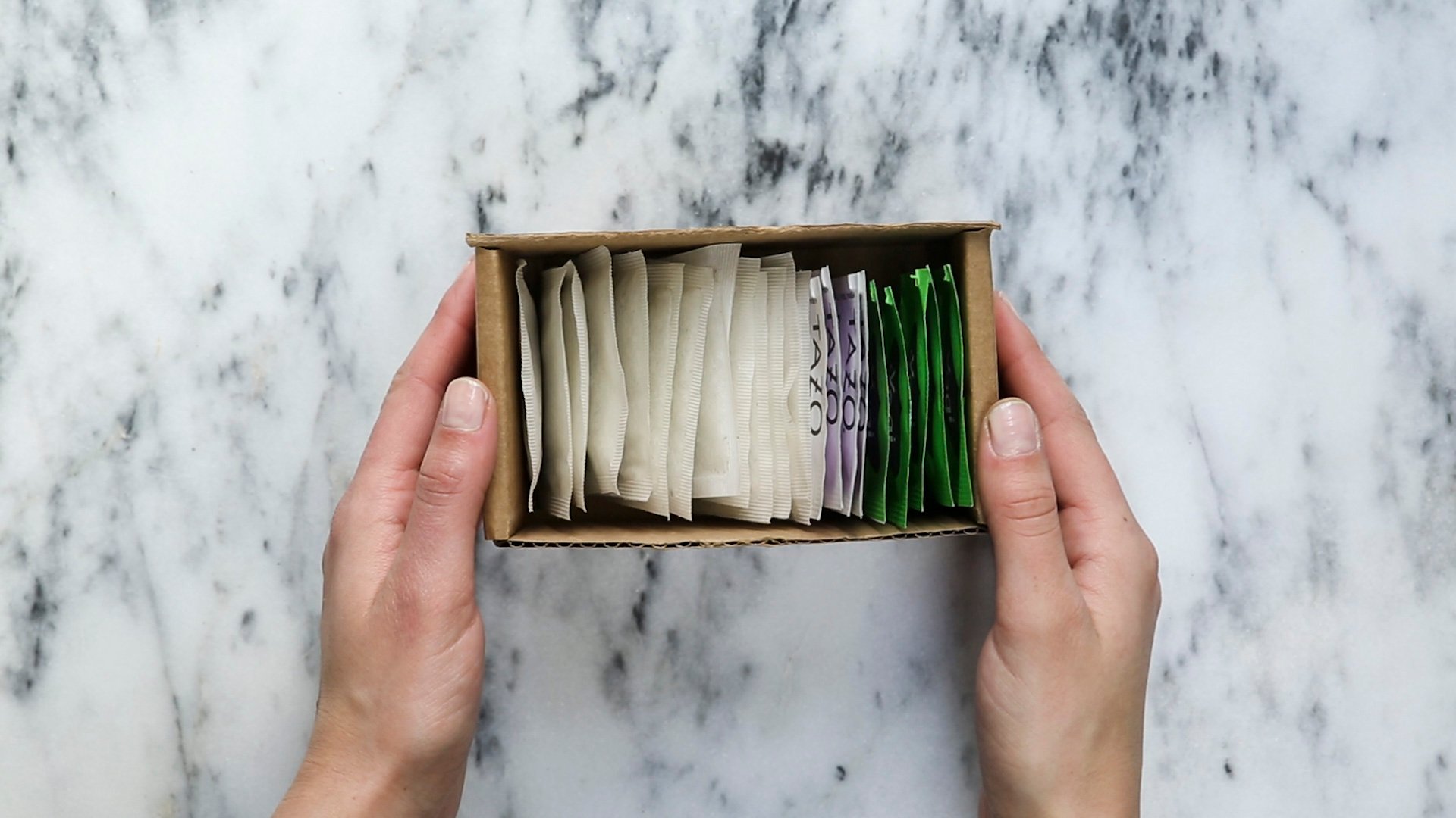 upcycle your meal kit packaging - tea storage