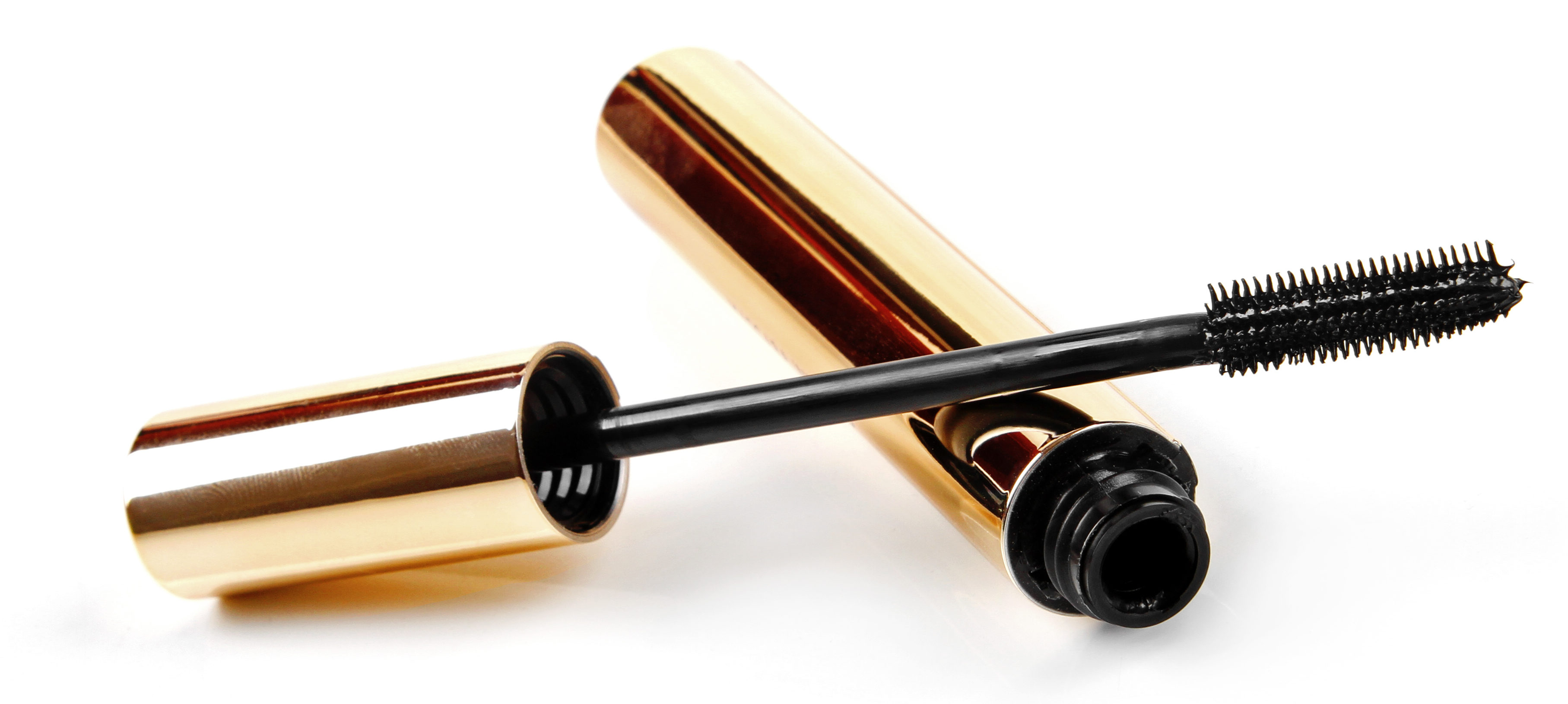 black mascara wand and tube isolated on white Purple Carrot