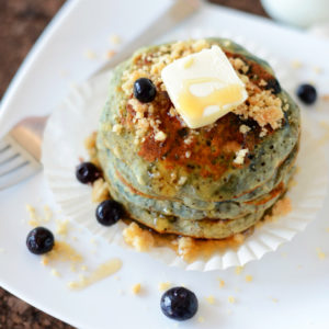 blueberry vegan muffin pancakes